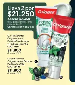 Nova Venta Colgate Crema Dental Natural Extracts oferta