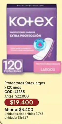 Nova Venta Kotex protectores largos oferta