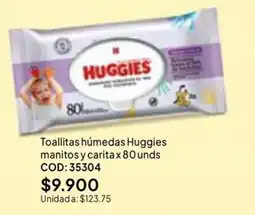 Nova Venta Huggies toallitas húmedas manitos y carita oferta