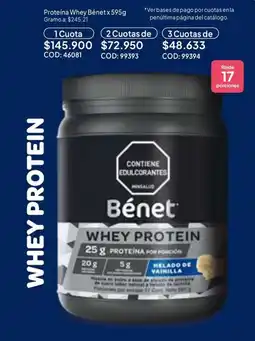 Nova Venta Bénét whey protein oferta