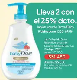 Nova Venta Dove baby Jabón líquido oferta