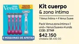 Nova Venta Venus kit cuerpo y zona íntima oferta