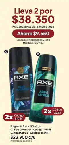 Nova Venta Axe fragancia oferta