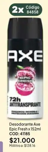 Nova Venta Axe desodorante epic fresh oferta