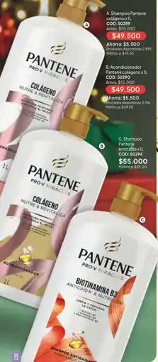 Nova Venta Pantene shampoo colágeno oferta