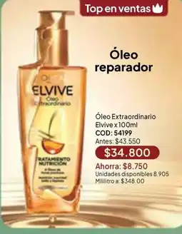 Nova Venta Elvive óleo reparador oferta