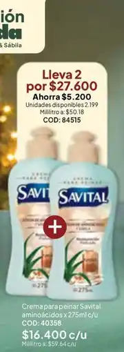 Nova Venta Savital crema para peinar aminoácidos oferta