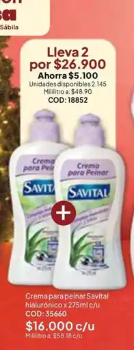 Nova Venta Savital crema para peinar oferta