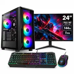 Falabella PC GAMER RYZEN 7 5700G | MONITOR 24 FULL HD 144HZ 1MS | RAM 16GB - SSD 512GB M.2 NVME + COMBO GAMER oferta