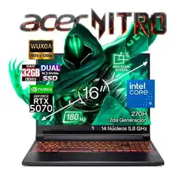 Falabella E GAMING NITRO V16 CORE 9 270H, 32GB RAM, 1 TB SSD, 180 Hz, NVIDIA RTX 5070 8GB oferta