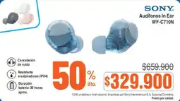 Ktronix Sony audífonos in ear wf-c710n oferta