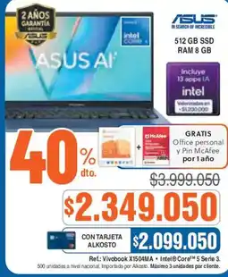 Ktronix Asus vivobook x1504ma oferta