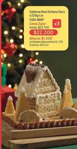 Nova Venta Noel - galletas sultana taco cod: 8007 oferta