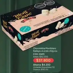 Nova Venta Montblanc - chocolatina baileys x 6 unds x 42g c/u oferta