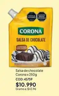 Nova Venta Corona - salsa de chocolate oferta