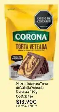 Nova Venta Corona - torta veteada oferta