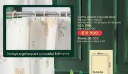 Nova Venta Cortina de ba	ilde{a}o copos de nieve oferta
