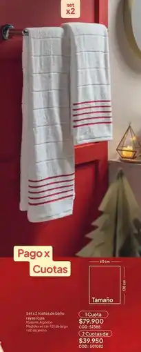 Nova Venta Set x2 toallas de baño oferta