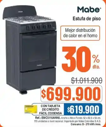 Mabe estufa de piso