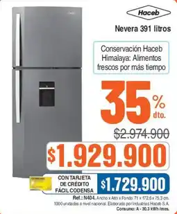 Ktronix Haceb Nevera 391 litros oferta