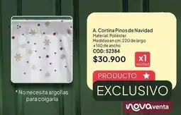 Nova Venta Exclusivo - cortina pinos de navidad cod: 52384 oferta