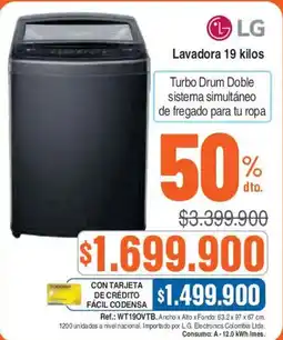 Ktronix LG Lavadora 19 kilos oferta