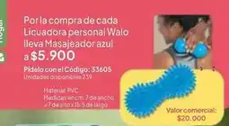 Nova Venta Valor - licuadora personal walo lleva masajeador azul con código: 33605 oferta