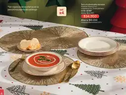 Nova Venta Set x 4 individuales dorados oferta
