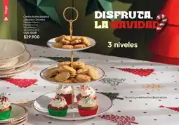 Nova Venta Disfruta - centro de mesa blanco y dorado 3 niveles oferta