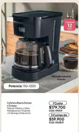 Nova Venta Black & decker - cafetera 12 tazas oferta