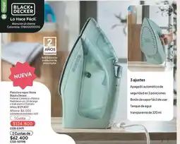 Nova Venta Black & decker - plancha vapor stone black+decker oferta