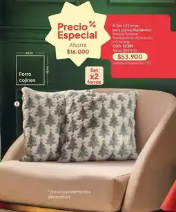Nova Venta Especial - set 2 forros para cojines navideños oferta