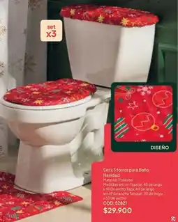 Nova Venta Set x3 fundas para baño navidad oferta