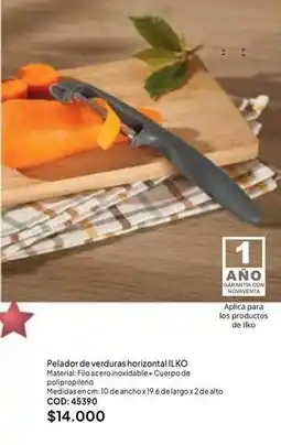 Nova Venta Ilko - pelador de verduras horizontal ilko cod: 45390 oferta