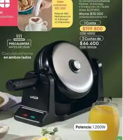 Nova Venta As - wafflera doble oferta