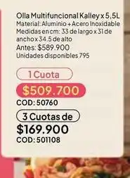 Nova Venta Kalley - olla multifuncional x 5,5l oferta
