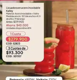 Nova Venta Kalley - licuadora en acero inoxidable oferta