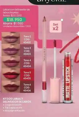 Nova Venta Labial con delineador de labios oferta
