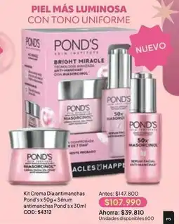 Nova Venta Pond's - kit crema día antimanchas x 50g + sérum antimanchas x 30ml cod: 54312 oferta