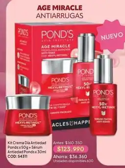 Nova Venta Pond's - kit crema dia antiedad ponds x 50g + sérum antiedad ponds x 30ml oferta