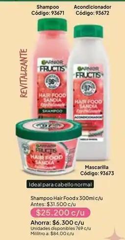 Nova Venta Fructis - shampoo hair food x 300ml c/u oferta