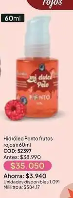 Nova Venta Hidróleo ponto frutos rojos oferta