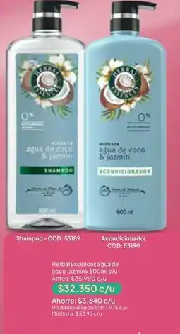 Nova Venta Herbal essences - shampoo - cod: 53189, acondicionador - cod: 53190 oferta