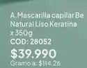Nova Venta Keratina - mascarilla capilar liso cod:28052 oferta