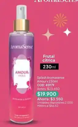 Nova Venta Aromasense - splash amour x 230ml oferta