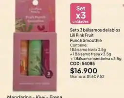 Nova Venta Lili pink - set x 3 bálsamos de labios oferta