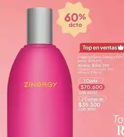 Nova Venta Fragancia rosso zinergy oferta