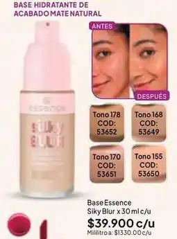 Nova Venta Essence - base hidratante de acabado mate natural oferta