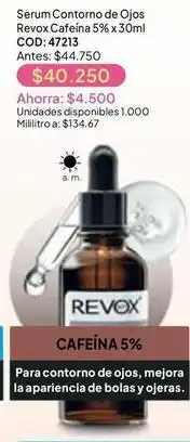 Nova Venta Serum contorno de ojos revox cafeína 5% x 30ml cod: 47213 oferta