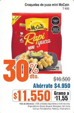 Alkosto McCain croquetas de yuca mini oferta